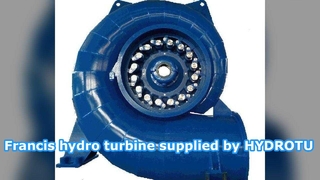 Turbine Francis pour puissance hydroélectrique à hauteur d'eau moyenne