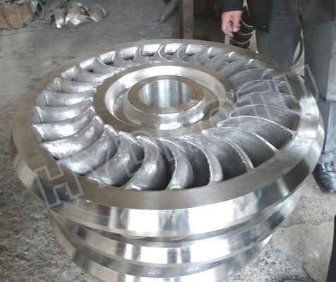 Stainless Steel 0Cr13Ni4Mo Runner Turgo Hydro Turbine 100KW 2000KW Rated Output Impulse Water Power System