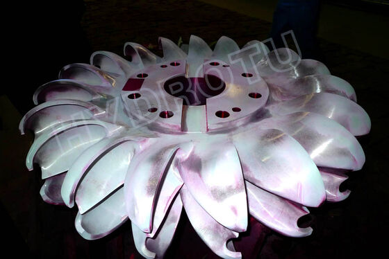 Turbine Pelton en acier inoxydable pour une tête d'eau de 80 à 1000 m avec une capacité de 0,5 MW à 20 MW