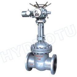 Valve de porte à bride à entraînement électrique/manuel de 100 à 1600 mm de diamètre et construction en acier au carbone