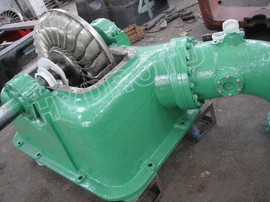 Turgo Hydro Turbine avec une puissance nominale de 100 kW à 2000 kW, une efficacité allant jusqu'à 88% et une portée de 70 m à 200 m